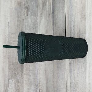 Starbucks~Dark Green Studded Tumbler~24oz Venti~EUC